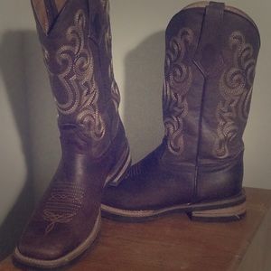 Men’s Ferrini Chocolate Square toe boots